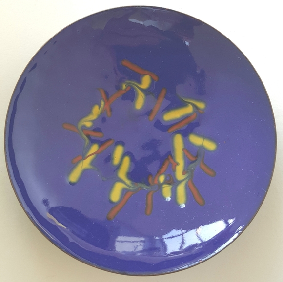 Wales UK Tiny Bowl Enamel Fired Copper Ring Watch Trinket Holder - Picture 5 of 6